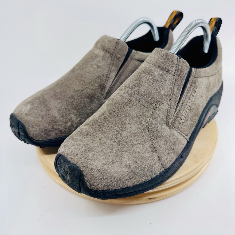 Merrell Jungle Moc Shoes Womens 10 Wide Taupe Suede Slip On Comfort Casual